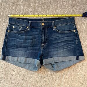 7 For All Mankind Blue Jean Shorts Classic Denim Style